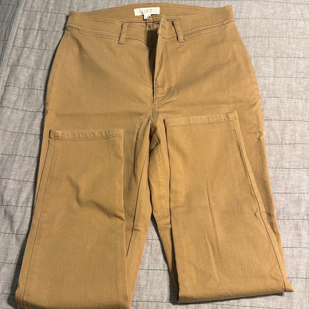 Tan size 4 petite loft jeans